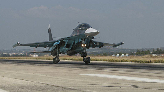 Первая группа самолетов с авиабазы Хмеймим вылетела в РФ. Фото с сайта Минобороны РФ