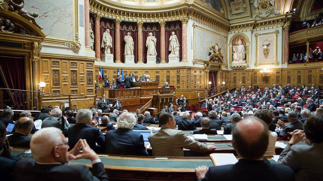 Зал заседаний Сената Франции. Фото с официальной страницы палаты в Facebook