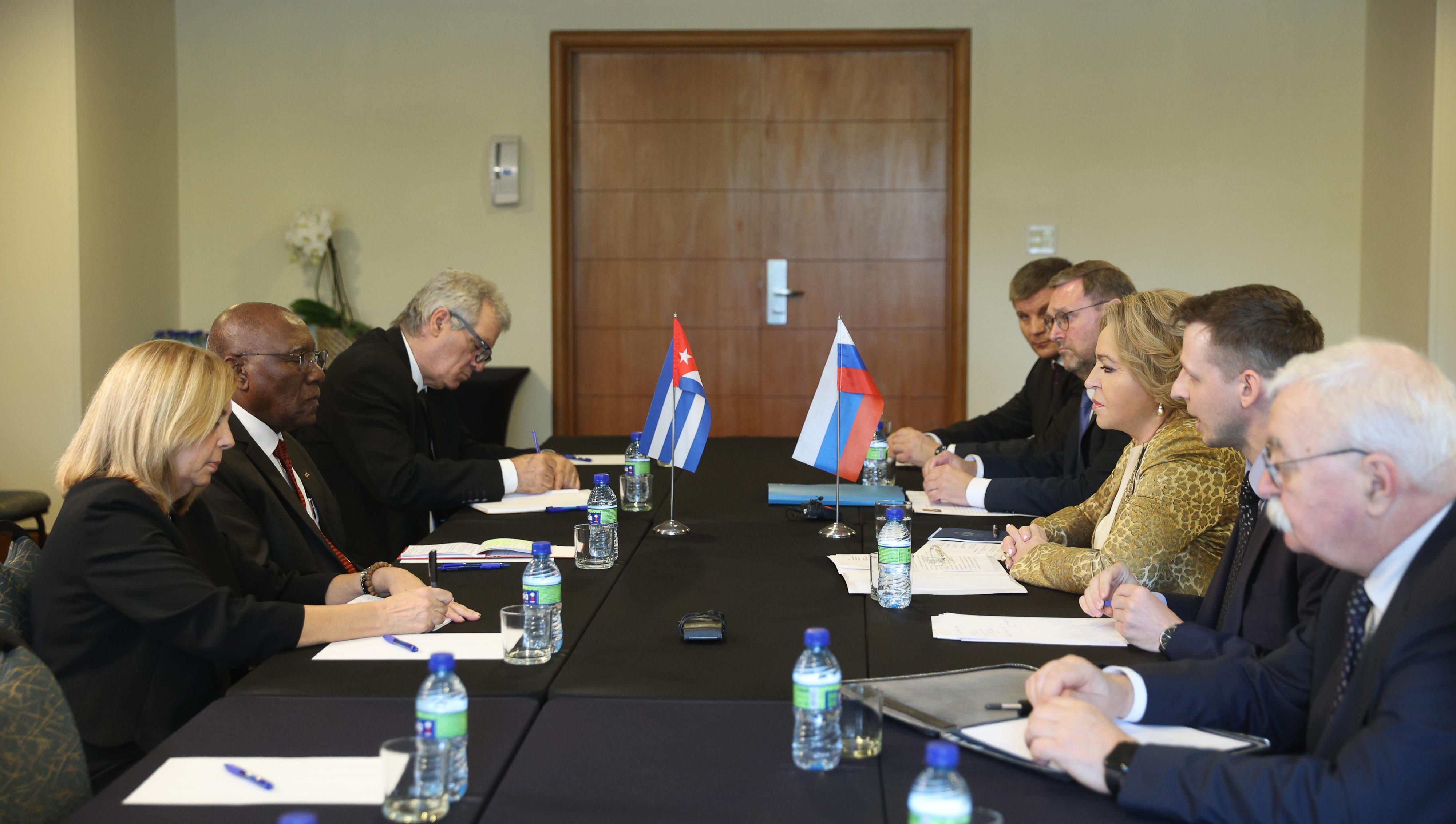 Матвиенко отметила важность межпарламентского диалога для развития российско-кубинских отношений