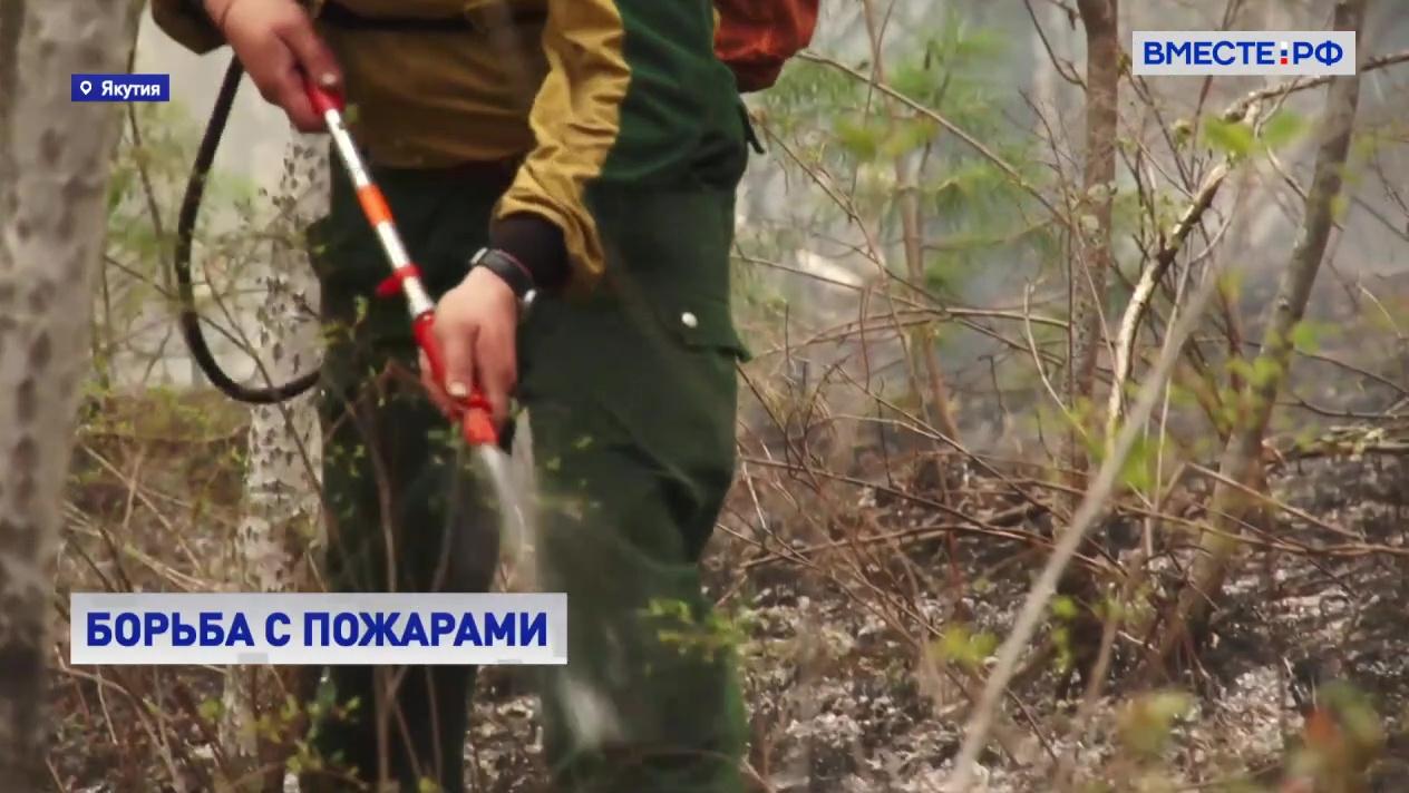 Крупный пожар локализован на границе с Якутском