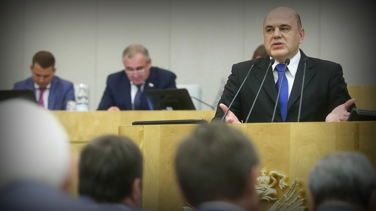 Михаил Мишустин выступает в Государственной Думе Михаил Мишустин выступает в Государственной Думе