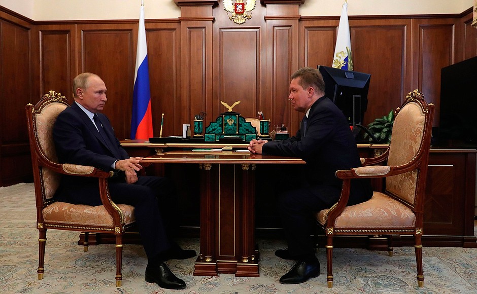 Встреча В.Путина и А. Миллера. Фото с сайта Кремля Встреча В.Путина и А. Миллера. Фото с сайта Кремля