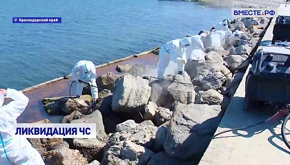 Более 740 км Черноморского побережья очищено от последствий разлива нефтепродуктов