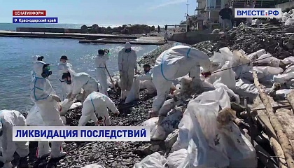 Экоактивисты со всей страны помогают ликвидировать загрязнение нефтепродуктами в Туапсе