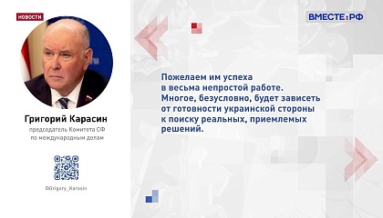 Россию на переговорах в Стамбуле будут представлять профессионалы, заявил сенатор Карасин