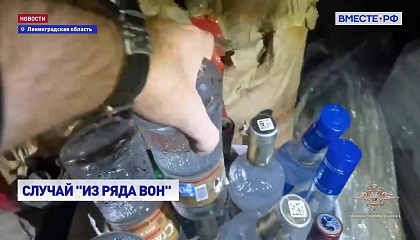В Ленинградской области обнаружили торговую точку, откуда распространяли контрафактный алкоголь