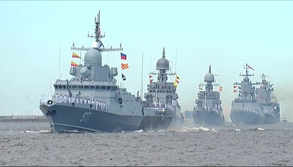Военно-морской парад в честь дня ВМФ РФ. Запись трансляции 31 июля 2022 года